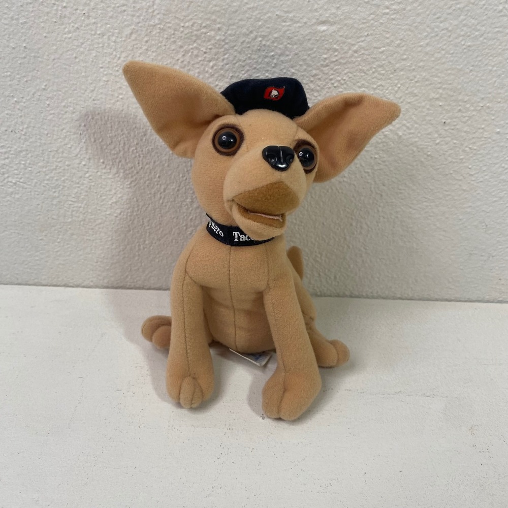Vintage Taco Bell Beret Chihuahua Plush Toy Applause Yo Quiero 6"